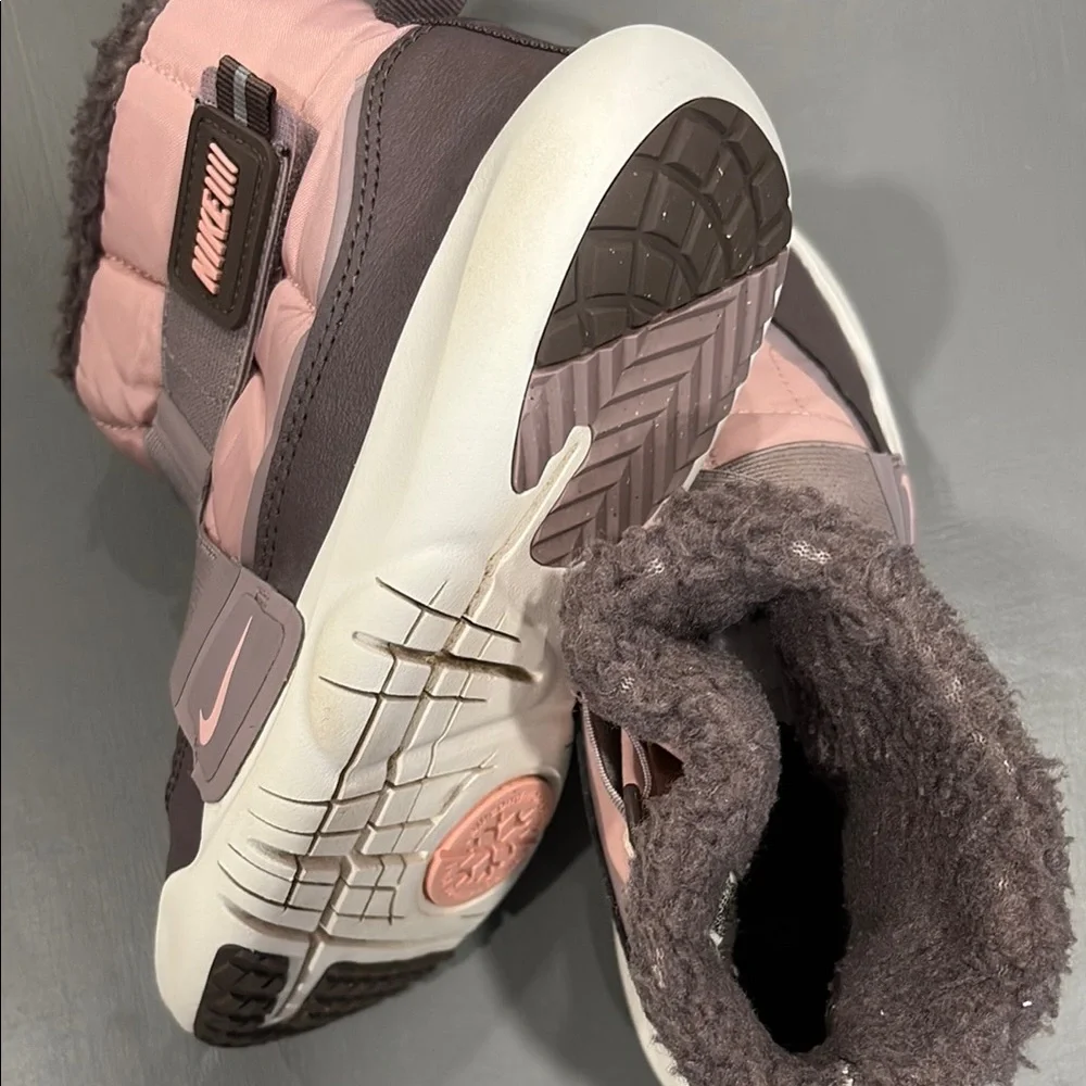 Nike Flex Advance Winter Boots Girls Pink Grey